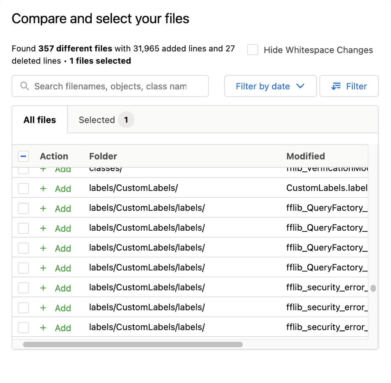 Compare metadata between salesforce sandboxes