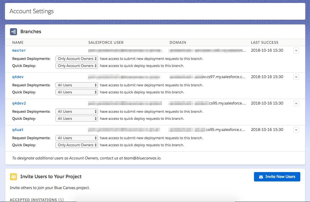 Setup Deployment Permissions in Blue Canvas