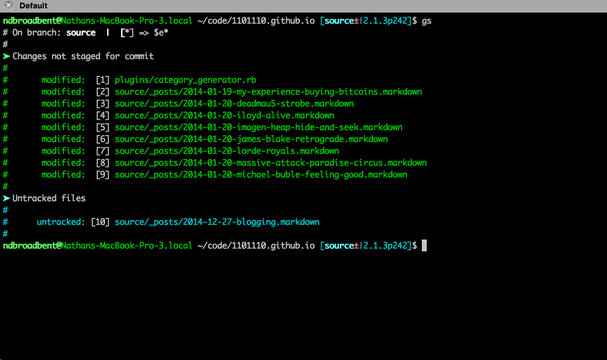 SCM Breeze for Git example