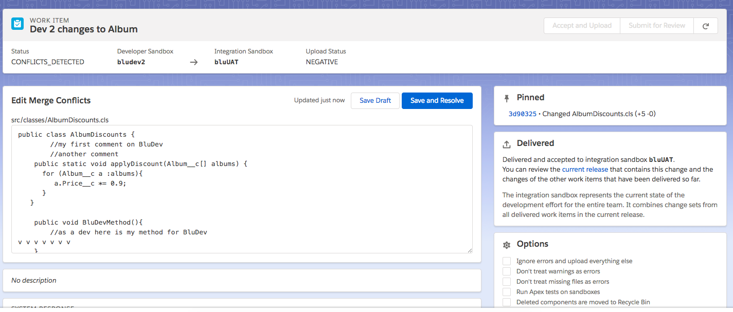 Salesforce merge conflict resolution in Git