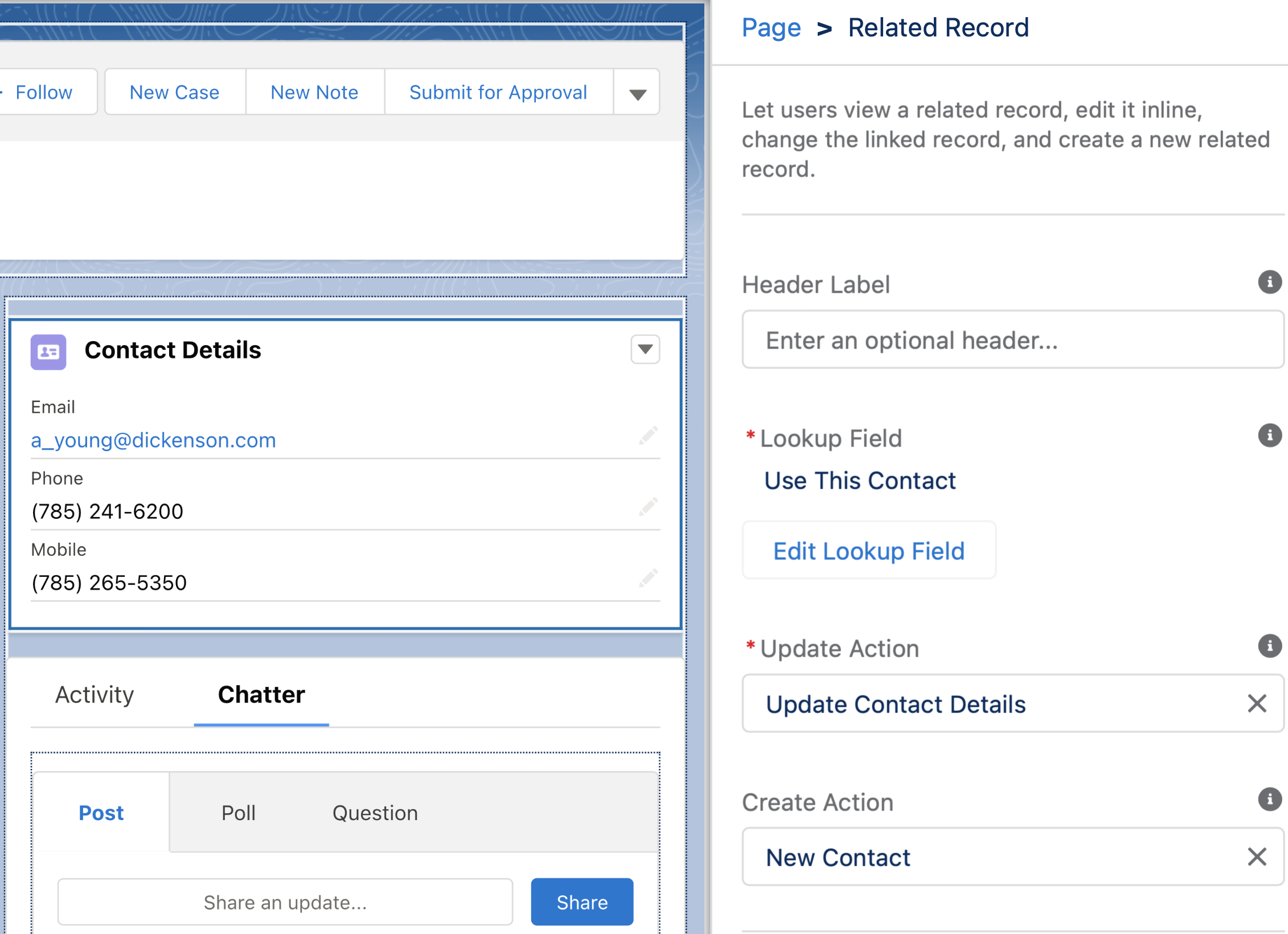 Related Record Example Salesforce