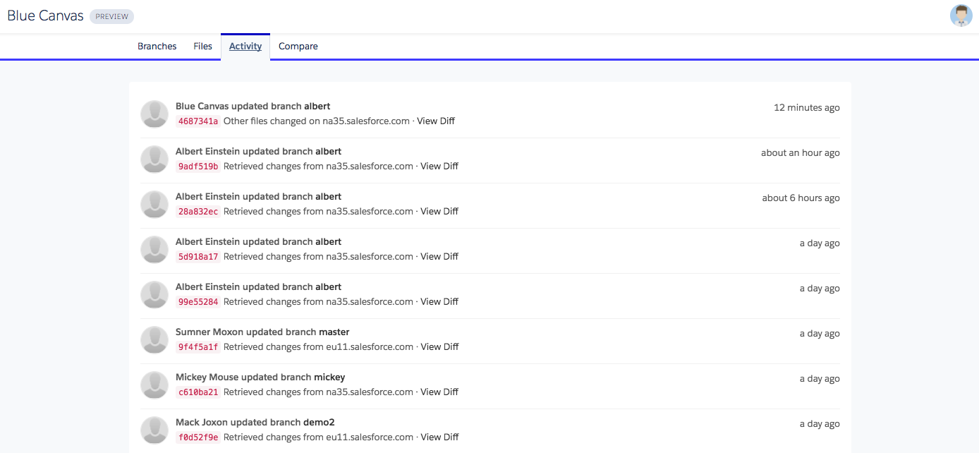 activity stream screenshot