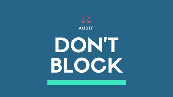 Audit don't block banner