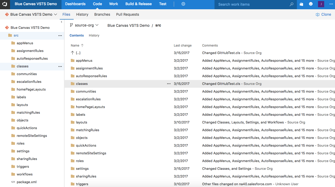 VSTS Salesforce coe