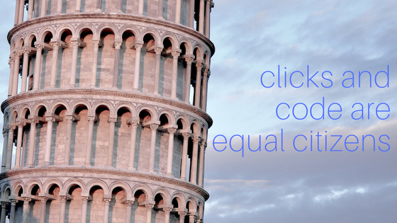 clicks and code are equal citizens